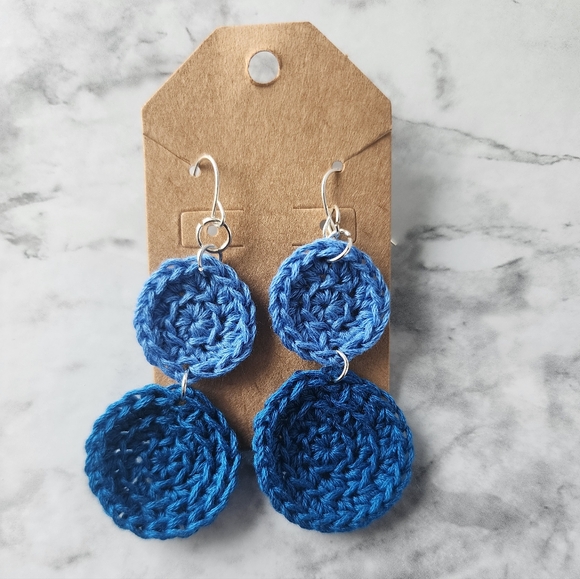 Jewelry - Crochet Two-Tone Handmade Earrings